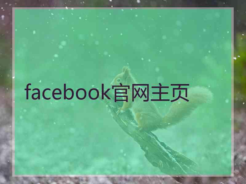 facebook官网主页