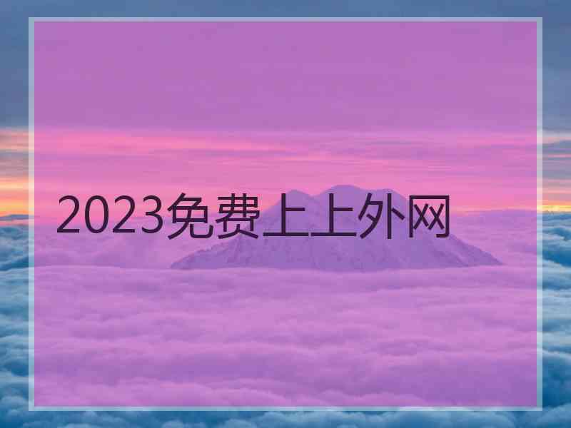 2023免费上上外网