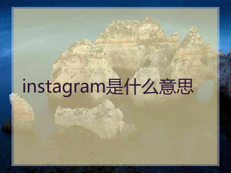 instagram是什么意思
