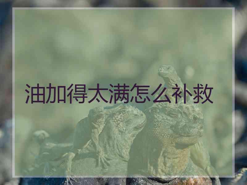 油加得太满怎么补救