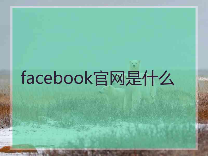 facebook官网是什么