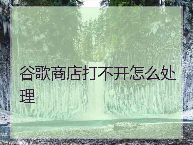 谷歌商店打不开怎么处理