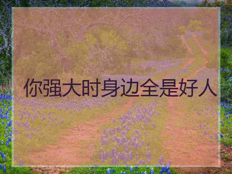 你强大时身边全是好人