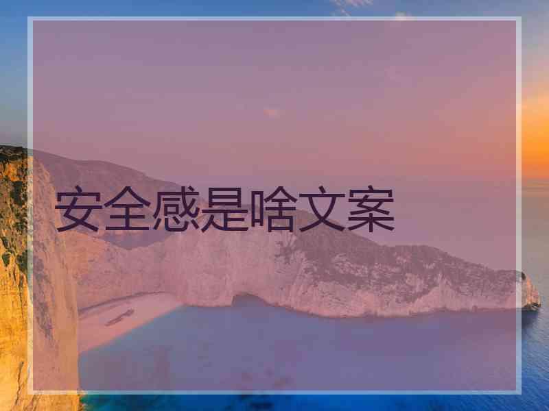 安全感是啥文案