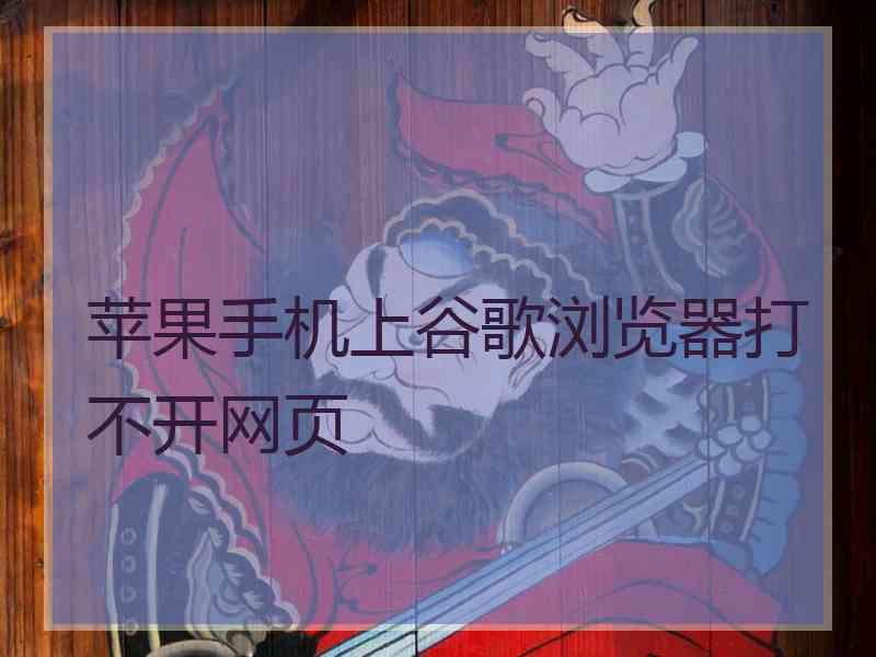 苹果手机上谷歌浏览器打不开网页