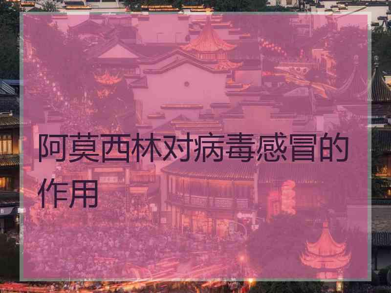 阿莫西林对病毒感冒的作用