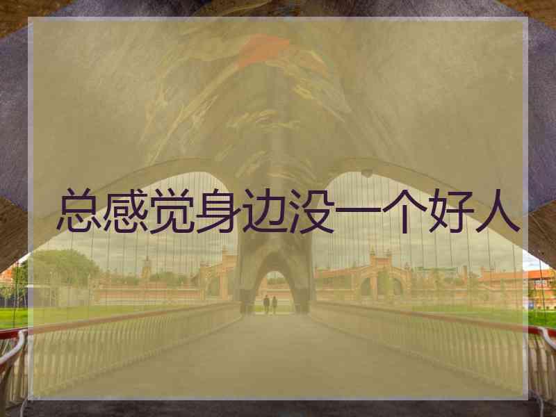 总感觉身边没一个好人