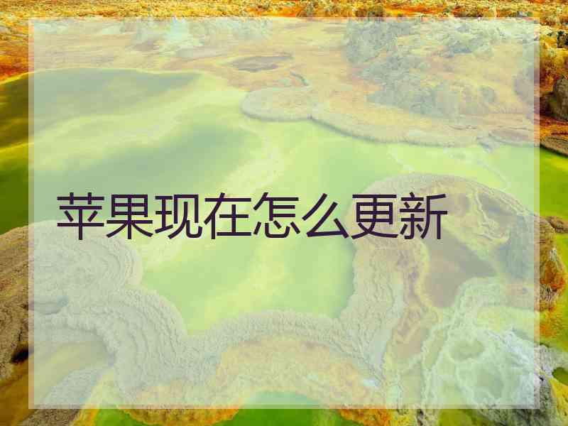 苹果现在怎么更新