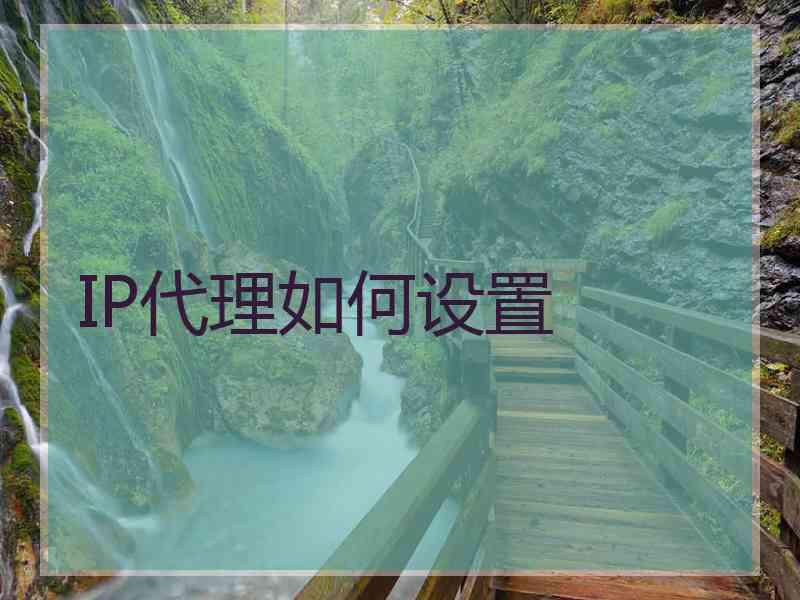 IP代理如何设置